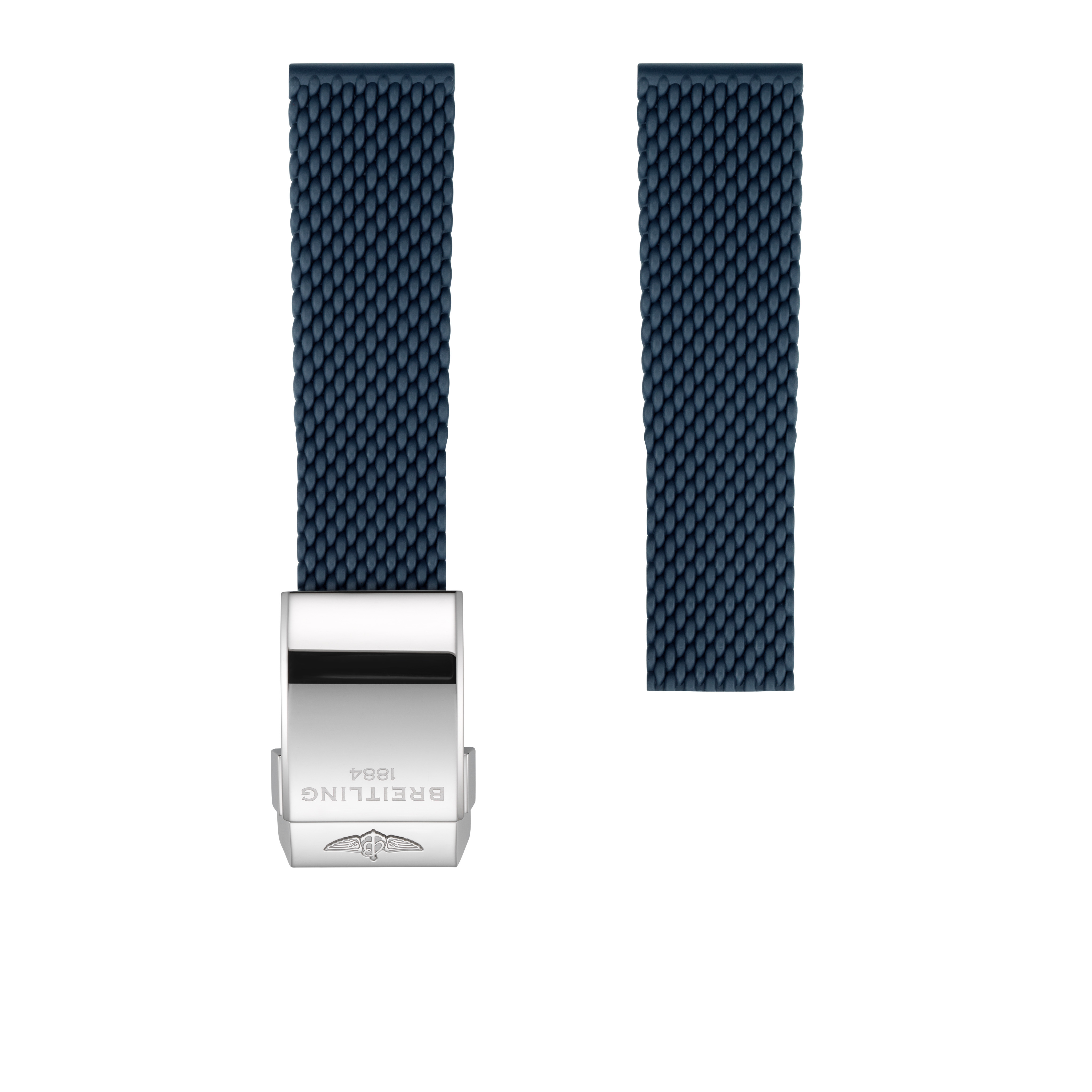 Blue mesh rubber strap - 22 mm