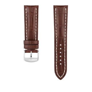 Brown alligator leather strap - 23 mm